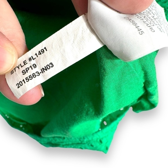 4 for $40 SALE! J Crew Mercantile Eyelet Tie-Front Dress, Apple Green, Size S - Picture 10 of 15